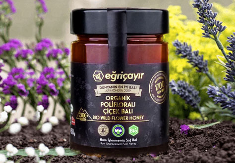 EĞRİÇAYIR ORGANİK POLİFLORALI (ÇOK ÇİÇEKLİ) BAL 450g