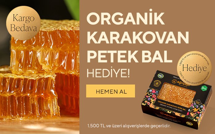 1.500TL ve üzeri alışverişinizde Organik Karakovan Petek Bal 