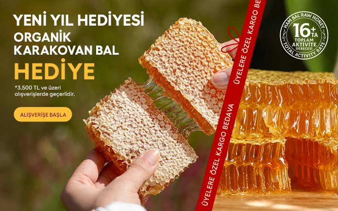 3.500TL ve üzeri alışverişinizde Organik Karakovan Petek Bal