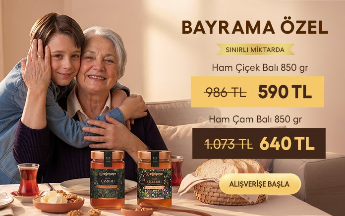 Bayrama Özel  850g Ham Çiçek Balı 590TL,  