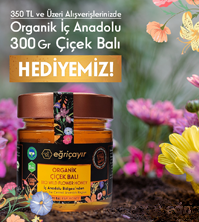 350 TL ve üzeri siparişinize İç Anadolu Organik Çiçek BalıHEDİYE!