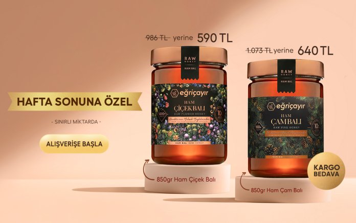 Hafta Sonuna Özel 850g Ham Çiçek Balı 590TL,