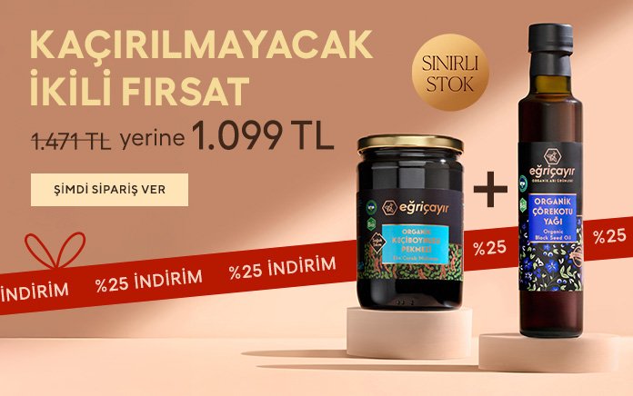 Organik Keçiboynuzu Pekmezi + Organik Çörekotu Yağı 