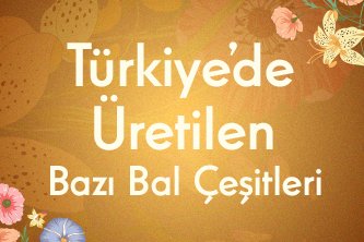 Türkiye’de Üretilen Bazı Bal Çeşitleri 