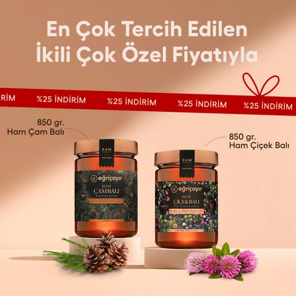 Ham Çiçek Balı + Ham Çam Balı TA 10+