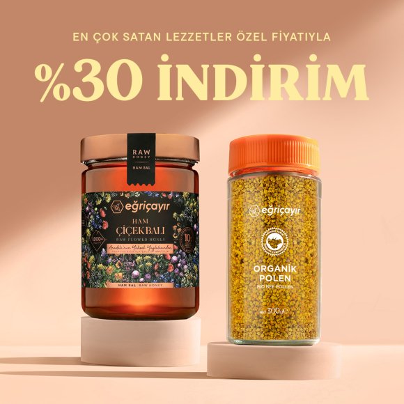 Ham Çiçek Balı + Organik Kuru Polen
