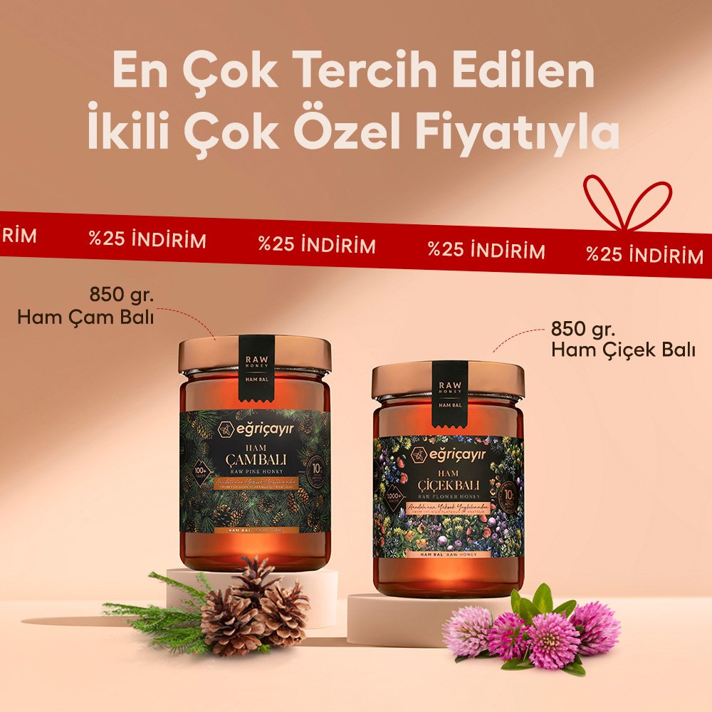Ham Çiçek Balı + Ham Çam Balı TA 10+