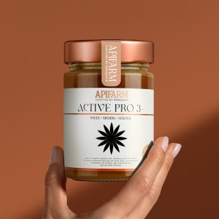 Apifarm Aktive Pro 3+ Polen + Ginseng + Ham Bal