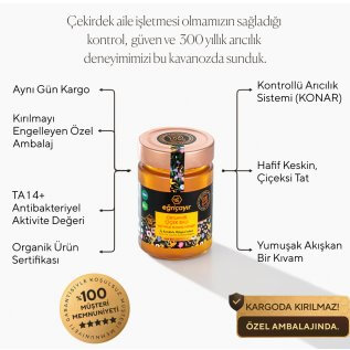 Eğriçayır Çiçek Balı, Organik Sertifikalı, İç Anadolu Bölgesi TA14+