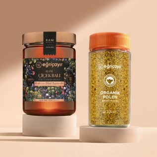Eğriçayır Ham Çiçek Balı + Organik Kuru Polen