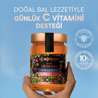 Eğriçayır Ham Çiçek Balı + Vitamin C
