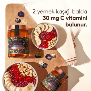 Eğriçayır Ham Çiçek Balı + Vitamin C