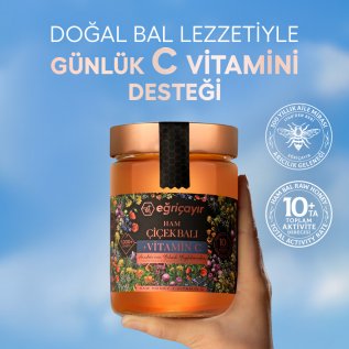 Eğriçayır Ham Çiçek Balı + Vitamin C