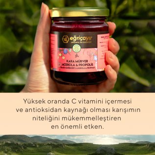 Eğriçayır Kara Mürver + Acerola + Propolis + Ham Bal