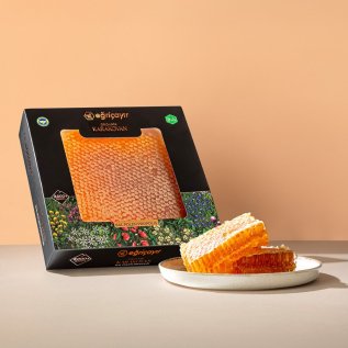 Eğriçayır Karakovan Petek Bal, Organik Sertifikalı Hediye Büyük Boy TA16+