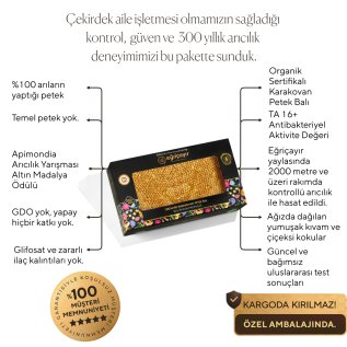 Eğriçayır Karakovan Petek Bal, Organik Sertifikalı TA16+