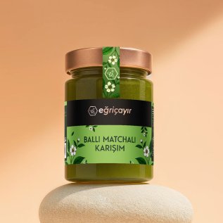 Ballı Matchalı Karışım Ham Çiçek Balı + Matcha