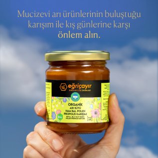 Eğriçayır Organik Arı Sütü + Ham Bal + Polen + Propolis