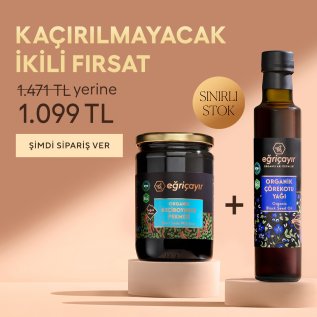 Eğriçayır Organik Keçiboynuzu Pekmezi + Organik Çörekotu Yağı