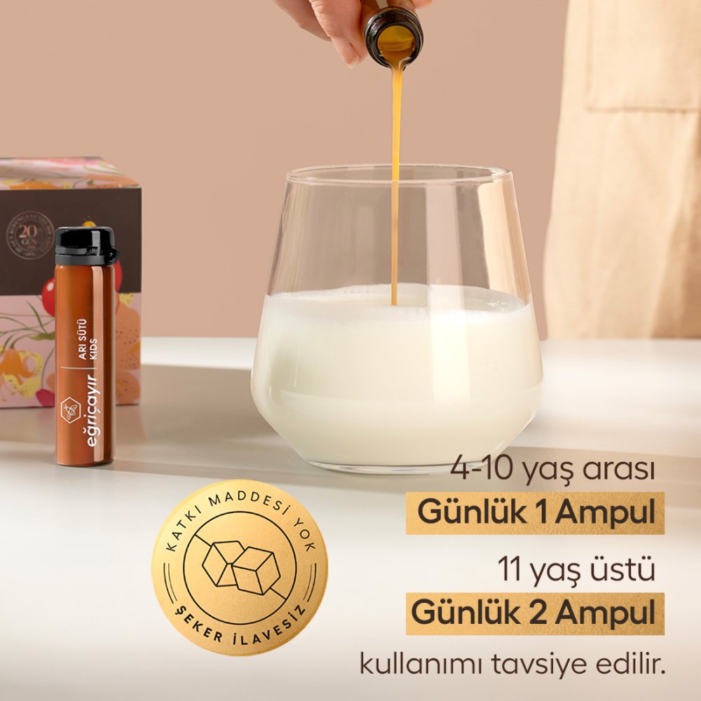 Organik Arısütü Ampul Kids 20 x 1000mg