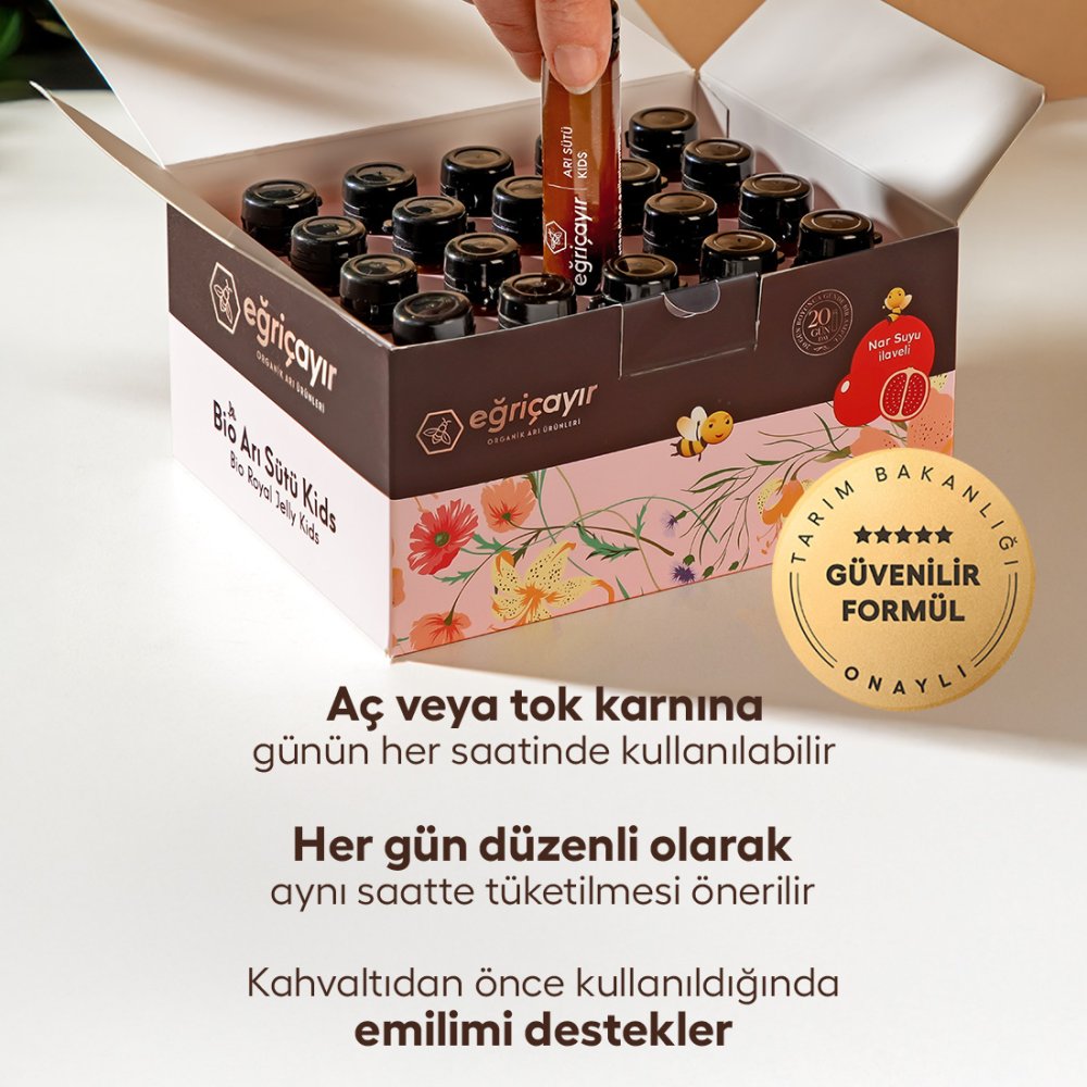 Organik Arısütü Ampul Kids 20 x 1000mg