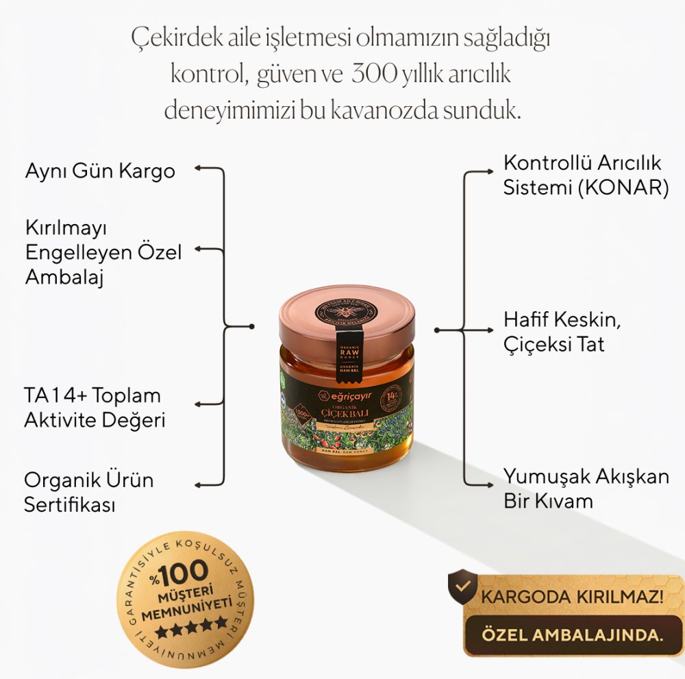 Organik Çiçek Balı TA14+