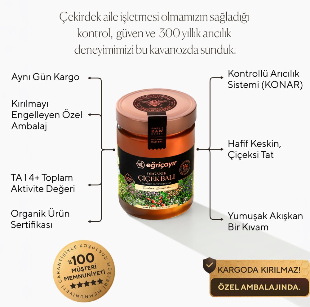 Organik Çiçek Balı TA14+