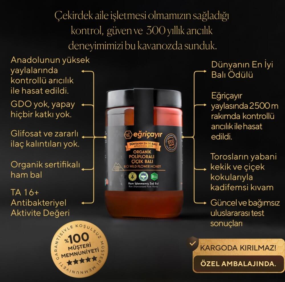 Organik Polifloralı(Çok Çiçekli) Bal TA16+