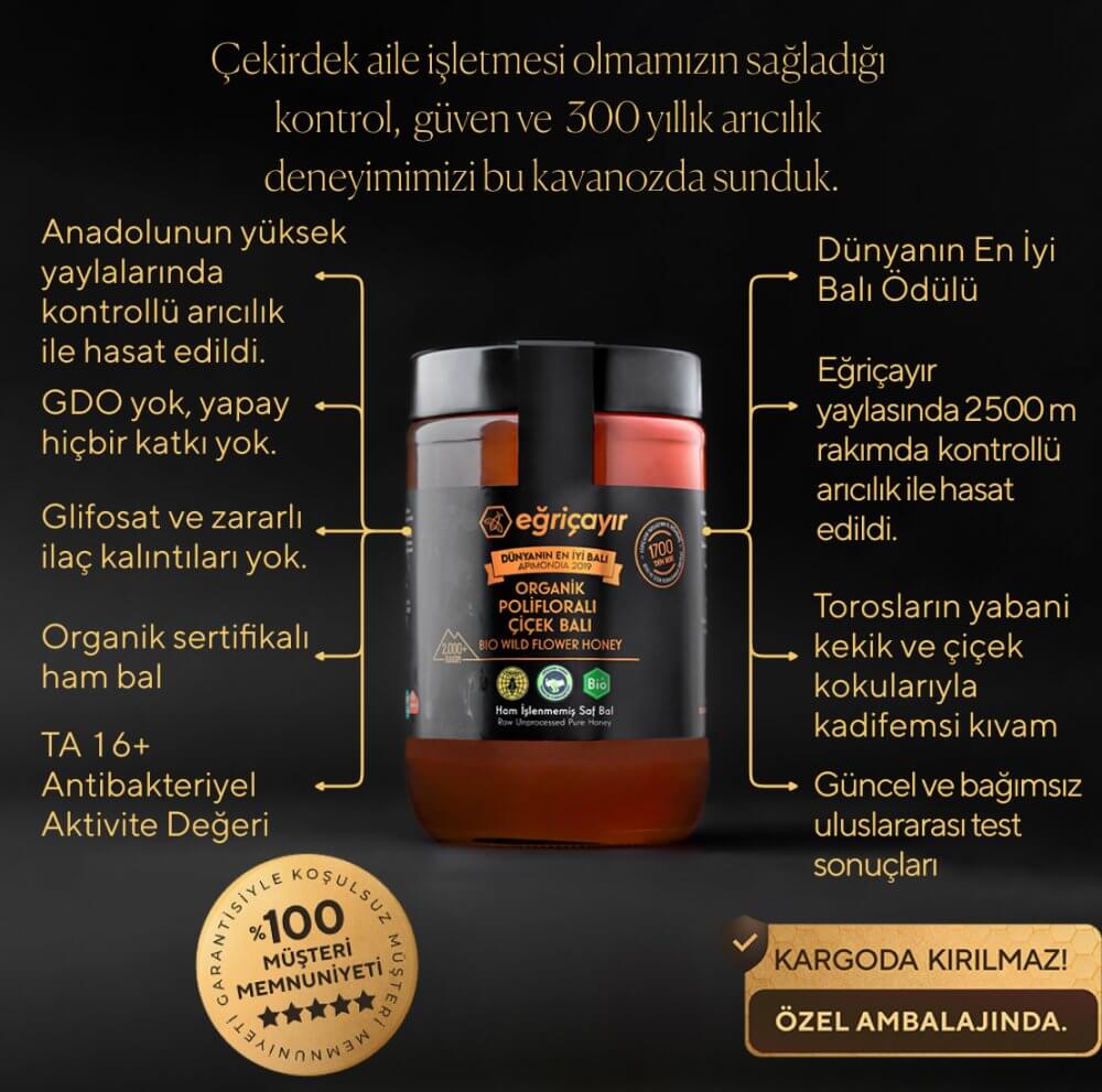 Organik Polifloralı(Çok Çiçekli) Bal TA16+