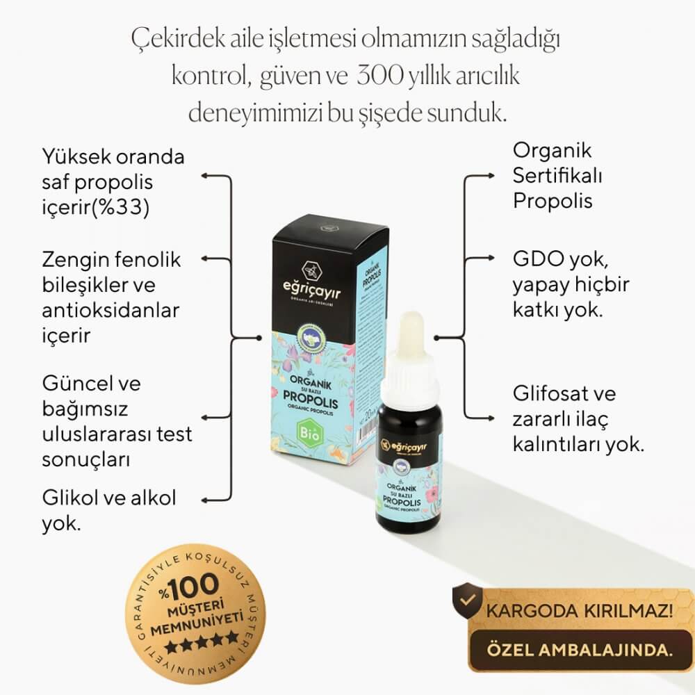 Organik Propolis Damla Su Bazlı