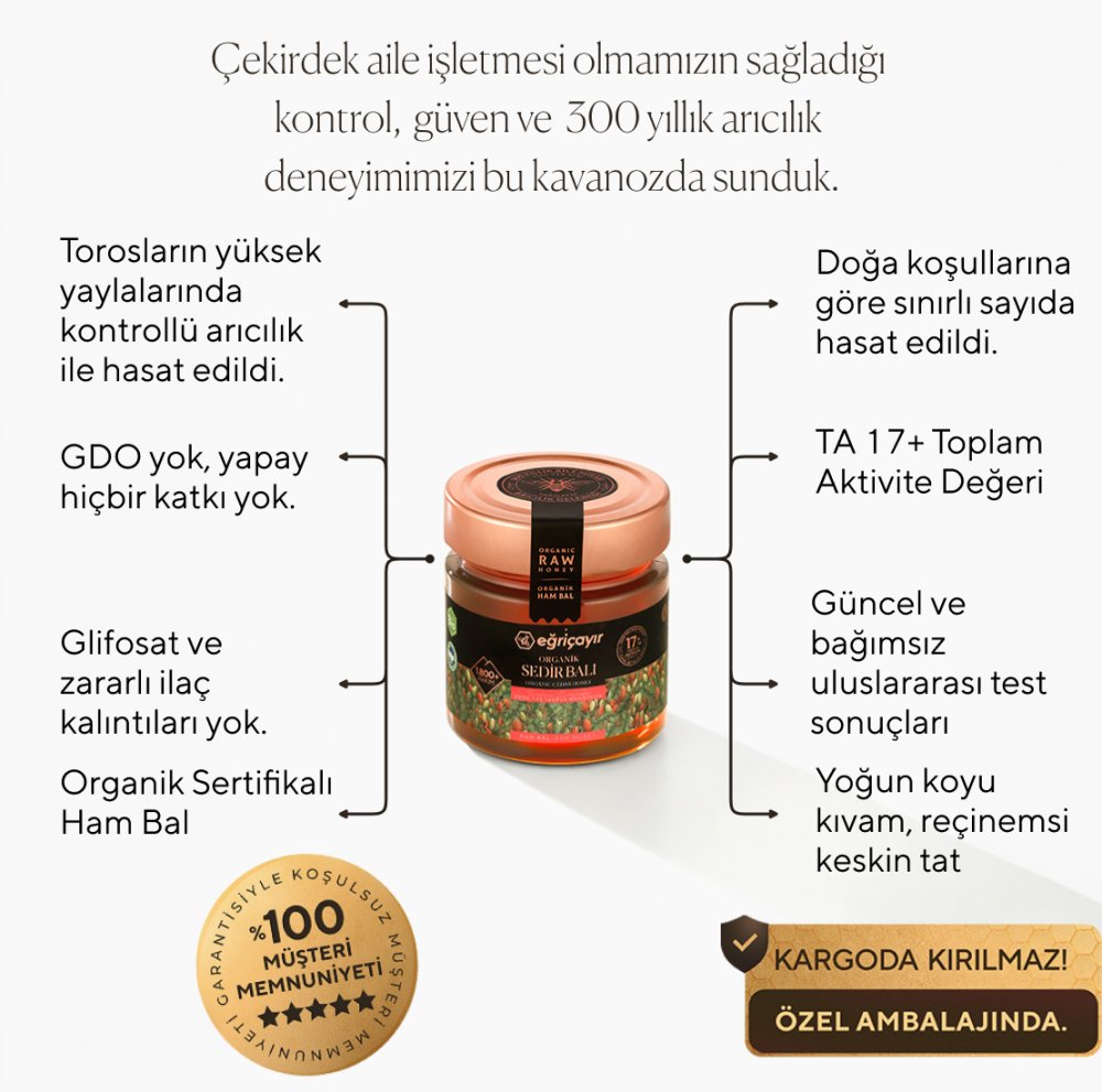 Organik Sedir Balı TA17+