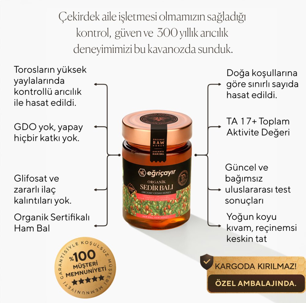 Organik Sedir Balı TA17+