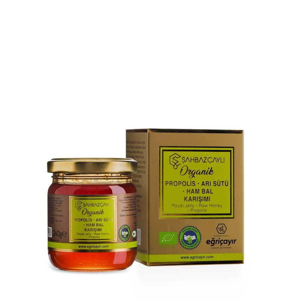Şahbaz Çaylı Organik Arı Sütü, Bal, Propolis Karışımı